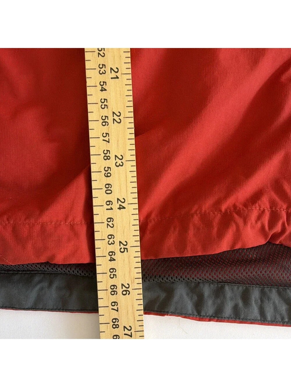 The North Face Men's Red Gray Hooded Full Zip Rain Jacket XL